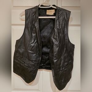 Harley-Davidson Black Leather Vest Ladies Medium